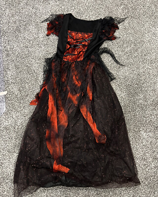 Girls Junior Halloween Vanpire Witch Red and Black Dress | eBay