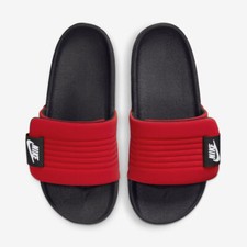 red nike slippers men