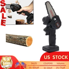 4" 24V Electric Cordless Chain Saw Small Mini Hand-held Chainsaw Battery Powered