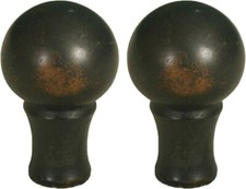 Royal Designs Brass Ball Lamp Finials Oil Rubbed Bronze 1.5" - 1/4" 27tpi x 4