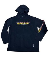 Vans Off The Wall Youth Flame Hoodie Kids Size Large Black
