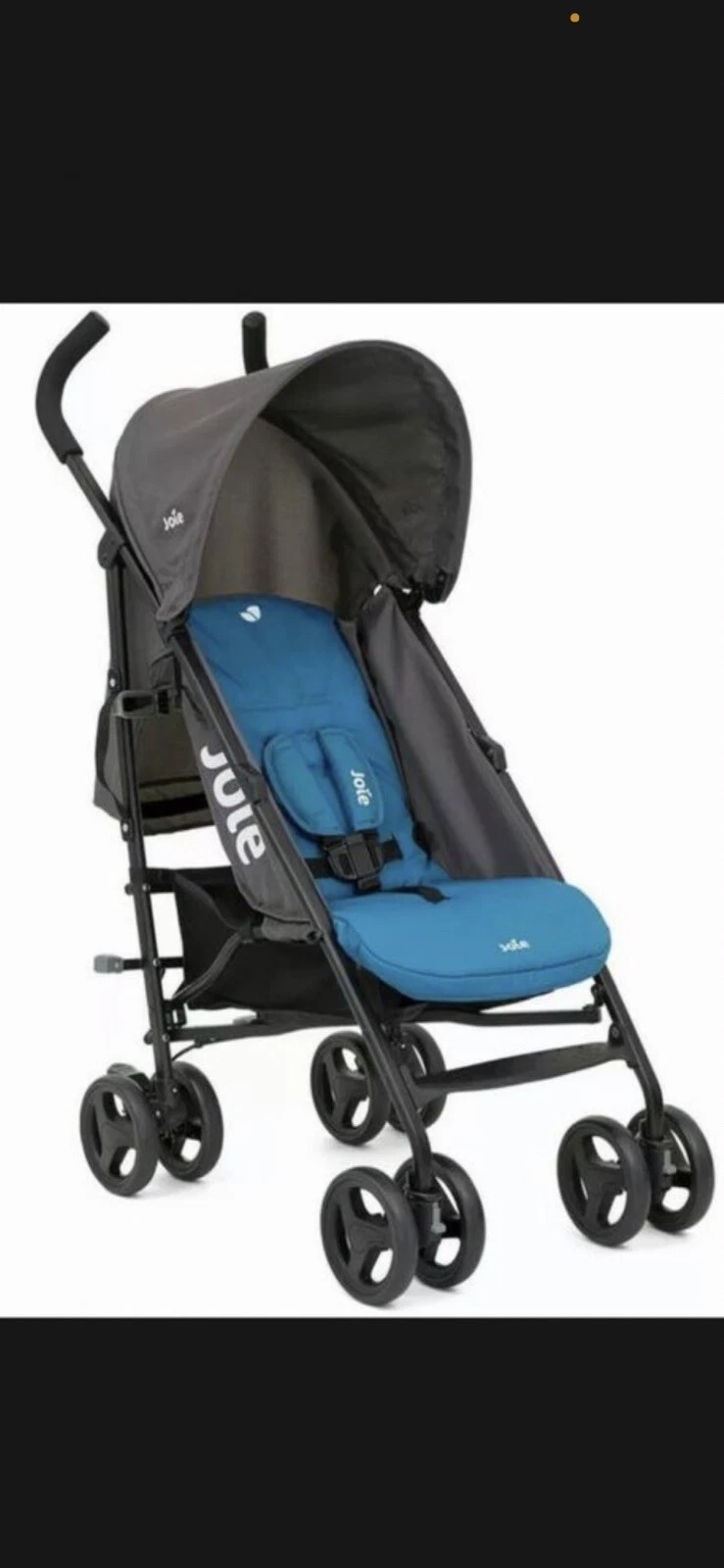 Joie Nitro E Stroller - Blue with Raincover fast free delivery.
