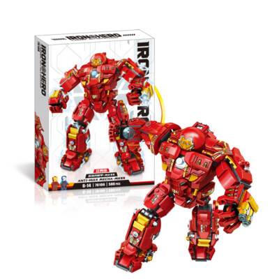 Iron Man Sports car deformation robot Building block Lego diy Kids