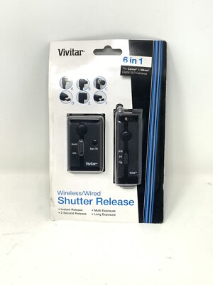 Vivitar 6 In 1 Wireless /Wired Shutter Release For Canon & Nikon Digital Cameras