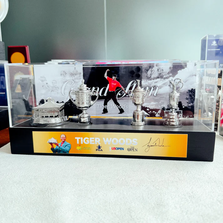 Tiger Woods Golf Grand Slam Trophy 4 Metal Replica 8cm Trophy With