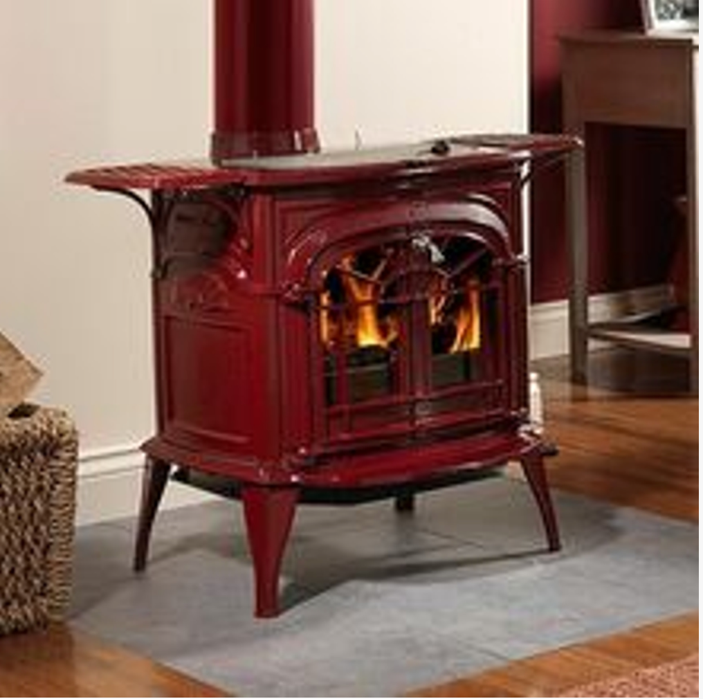 Vermont Castings Intrepid DV Gas Stove, Bordeaux Enamel, INDVRBDSB