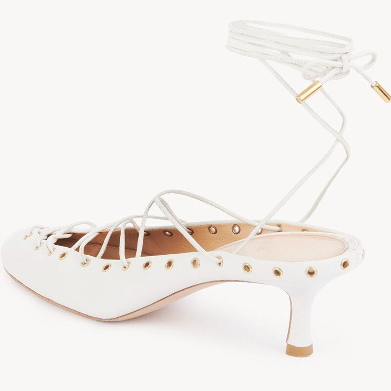 PANTOFOLA D’ORO Sandali da ballo donna punta tonda cravatta incrociata misura grande tacco medio ciabatte romane