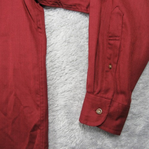 Vintage Pendleton Shirt Mens Large Tall Red Long Sleeve Wool Flannel USA - Picture 8 of 12
