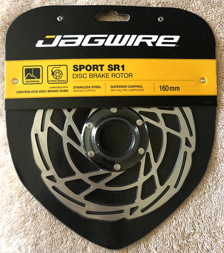 Jagwire Sport SR1 Disc Brake Rotor - 160mm, Center Lock, Silver