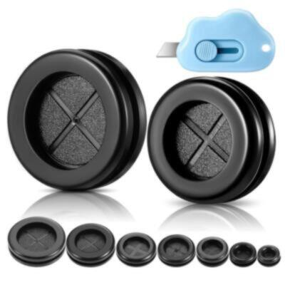 #ad 52Pcs Rubber Plug Hole Grommet Kit Double Sided Electrical Firewall Gasket Set $12.99