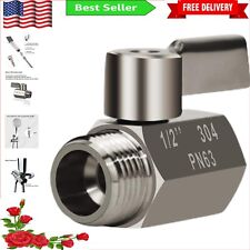 Durable Chrome Finish Shower Head Flow Regulator Valve - Easy Control Handle
