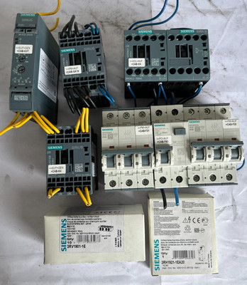 Siemens Sirius Contactors, Mcbs And Auxiliary Blocks Mixed Lot Used/New Spares