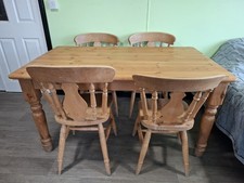 Pine 5ft Table And 4 Chairs