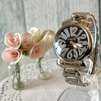 GaGa MILANO Manuale 35 Watch 6020 Black Silver Authentic Genuine Timepiece