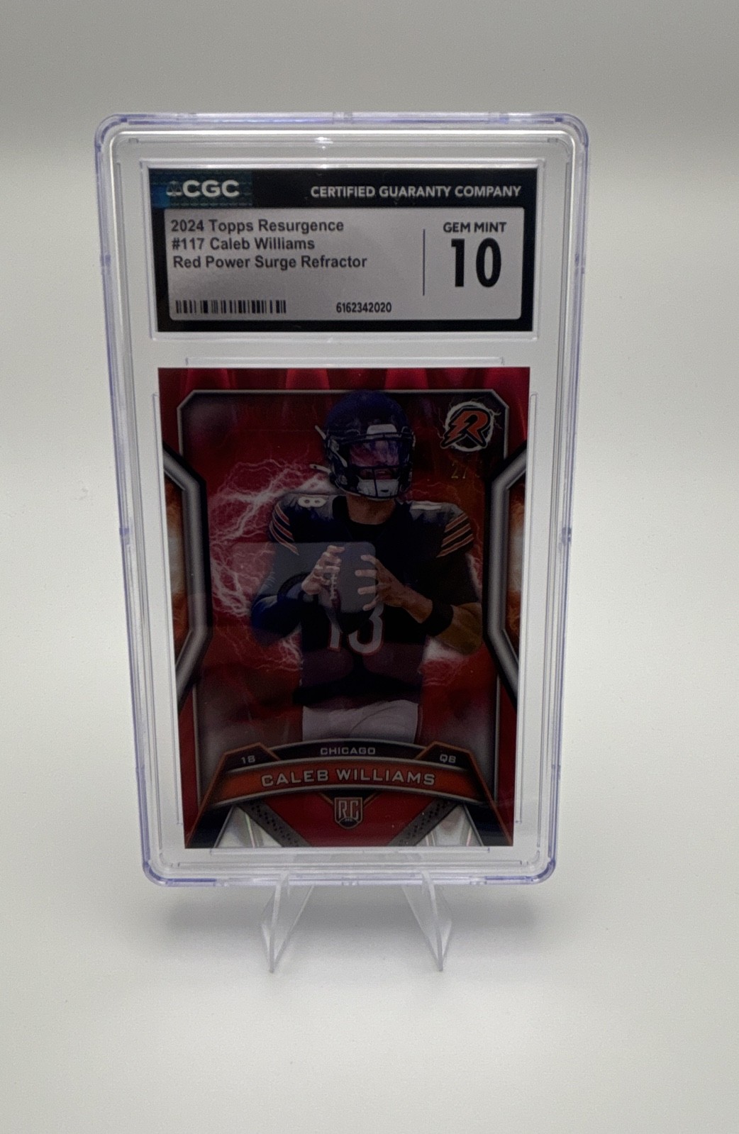2024 Topps Resurgence - Rookies Caleb Williams #117 Red Static Refractor /5 (RC)