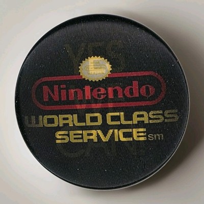 RARE Vintage Nintendo NES Service Employee Lenticular Pinback Button Pin 2'' 80s