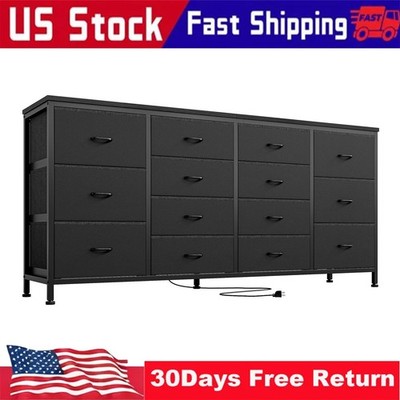 14-Drawer Dresser TV Stand Storage Cabinet Entertainment Center for 65-75'' TVs