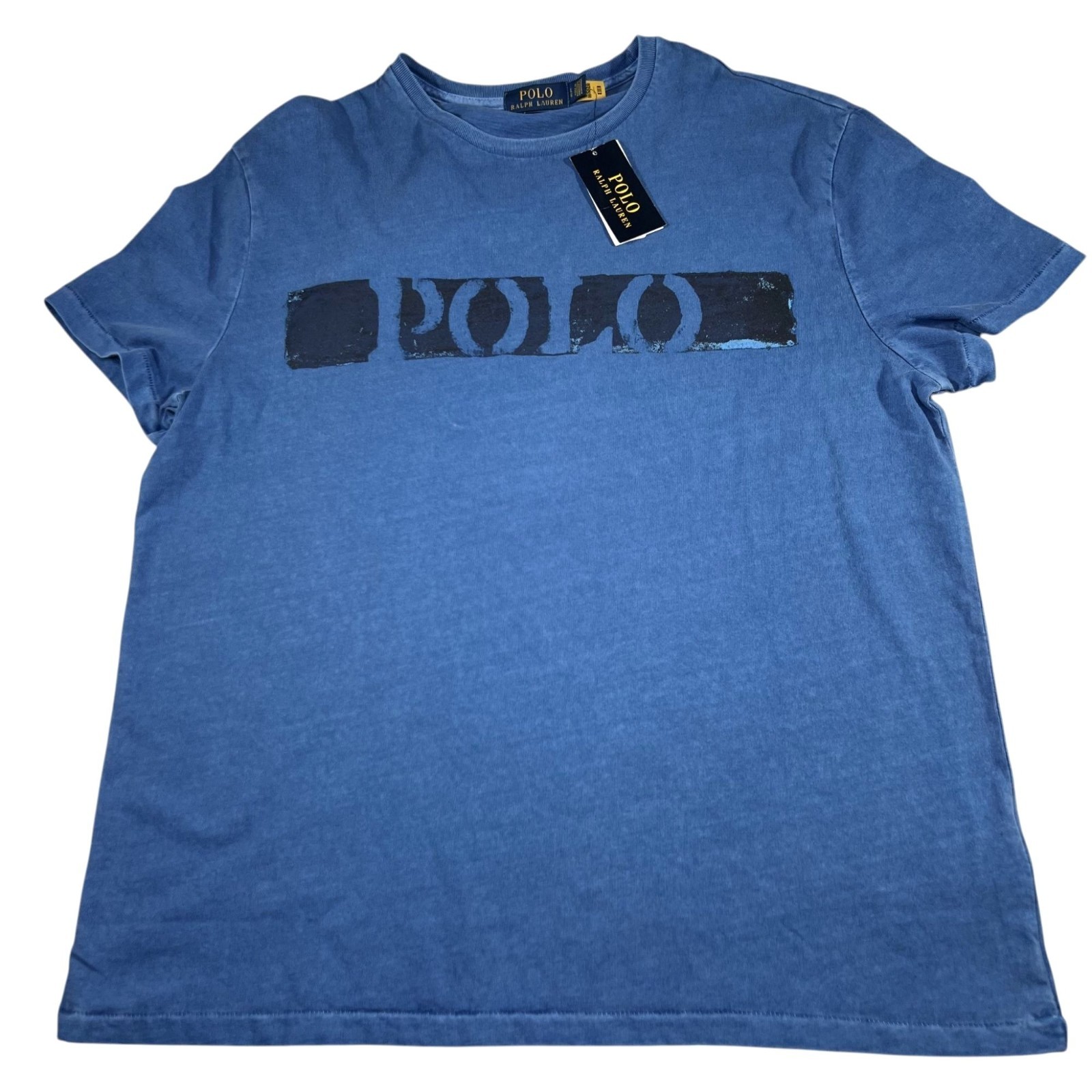 Polo Ralph Lauren Mens Blue Logo Graphic Short Sleeve T Shirt Size Large NWT
