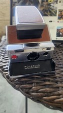 Vintage 1970s Polaroid SX-70 Folding Land Camera Untested Brown Leather Case..
