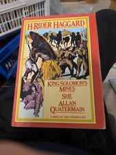 H Rider Haggard She & King Solomons Mines Allan Quartermain HB Book DJ 1979