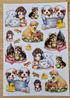 1 A4 Bogen Ultra Gloss Sticker Hunde
