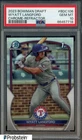 2023 Bowman Draft Chrome Refractor Wyatt Langford Rangers RC Rookie PSA 10
