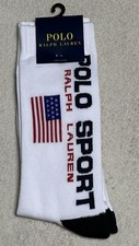 4-Pack Polo Ralph Lauren Polo Sport Socks White Brand New