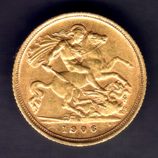 Australia.  1906 Sydney -  Half Sovereign..  Part Lustre - gVF