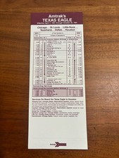 Amtraks TEXAS EAGLE Timetable Eff. April 7, 1...