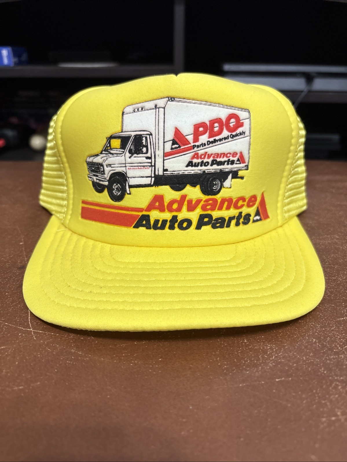 Vintage PDQ Advance Auto Parts Adjustable Snapback Trucker Hat. Great Condition!