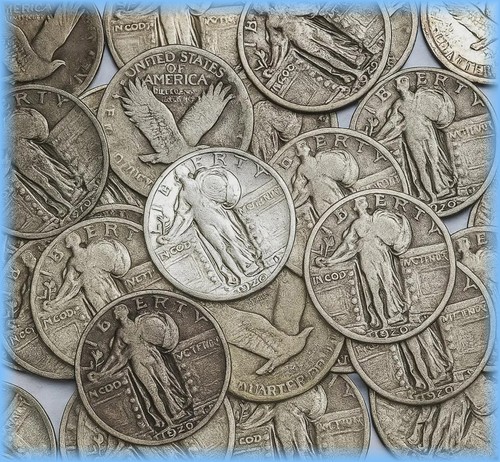Standing Liberty Quarter ~ 90% Silver Coin Lot ~ VG VERY GOOD TO VF VERY FINE
