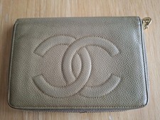 CHANEL Geldbeutel Geldbörse Portemonnaie CC Serie Cavialeder