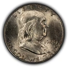 1948-D 50c Franklin Silver Half Dollar - Original Toning - BU - SKU-H3800