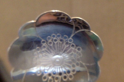 Antique Sterling Silver Beaded Handle Tiny Mustard Mote Salt Sugar Spice Spoon - Picture 7 of 11
