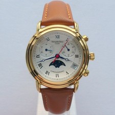 Mercedes Benz Classic Car Accessory Retro Design Moon Phase Chronograph Watch