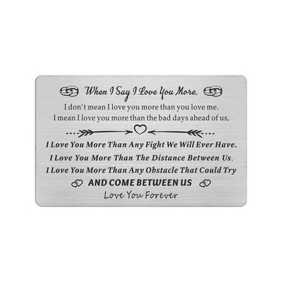 Resdink When I Say I Love 3.35 inches x 2.13 inches, I I You 