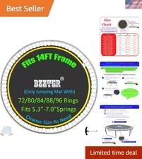 Trampoline Replacement Mat,Mat Diameter:11.97-12.56FT,Fits 14ft Trampoline Fr...