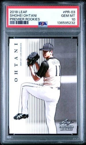 2018 Leaf #PR-03 Shohei Ohtani ROOKIE CARD Dodgers Angels PSA 10 GEM MINT