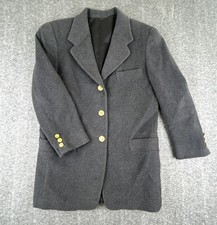 VTG 90s Ann Freedberg Mark Shale Blazer Womens Sz 6 Gray Wool Blend Made In USA