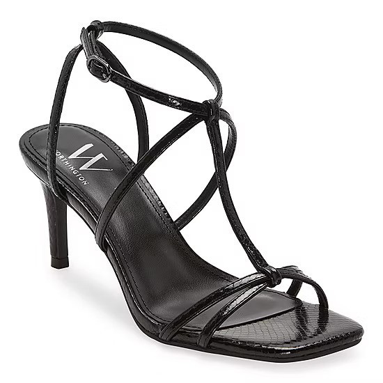 NEW Worthington Women's Sasha Heeled Sandals Size 10 Color Black