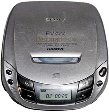 Sony Discman Groove ESP2 D-F415 FM/AM CD Disc Player w/ NEW Skullcandy Earbuds