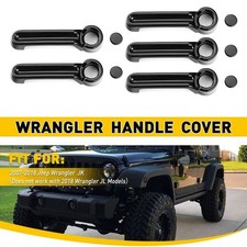 4 Door Handle Grab Trim Cover For 2007-2017 Jeep Wrangler Jk Car Auto Parts New