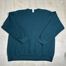 Fruit Of The Loom Crewneck Men  s XL Green Pull Over Sweatshirt Blank