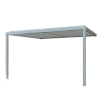 PERGOLA BIOCLIMATICA ADDOSSATA RIVIERA "CALICANTUS WALL" IN ALLUMINIO BIANCO ...