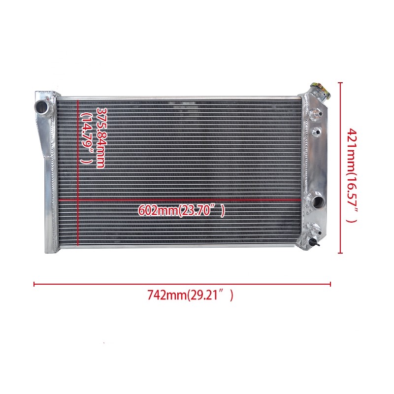 3Row Aluminum Radiator For 1984-2002 Chevy S10 Blazer Corvette Core Racing  #829