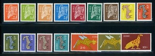 IRELAND MNH Selections: Scott #250 265 Complete Definitive Issue 1968 1970 CV$20