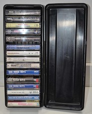 Cassette Storage Box-Plastic with hinge holds 15 tapes - full of country music
