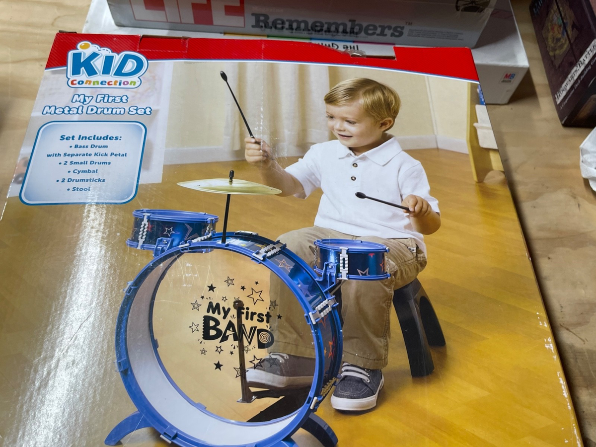 Kids Connection My First Musical Metal Piece Drum Set, Play Band