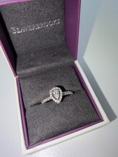 White gold diamond ring. Size L comes with paperwork and new boxes.