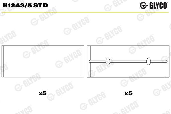 Glyco H1243/5 Std Kurbelwellenlager Passend FüR Fiat Passend FüR Nissan Opel-image